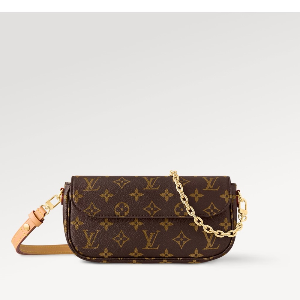 Louis Vuitton Crossbody Bag in Brown Monogram with Gold Chain